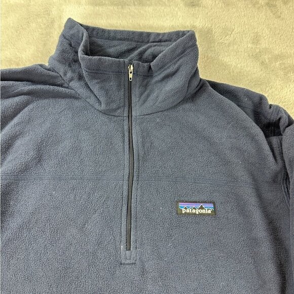 Patagonia Micro D Fleece Pullover Navy Blue Men’s Size L - Picture 13 of 15